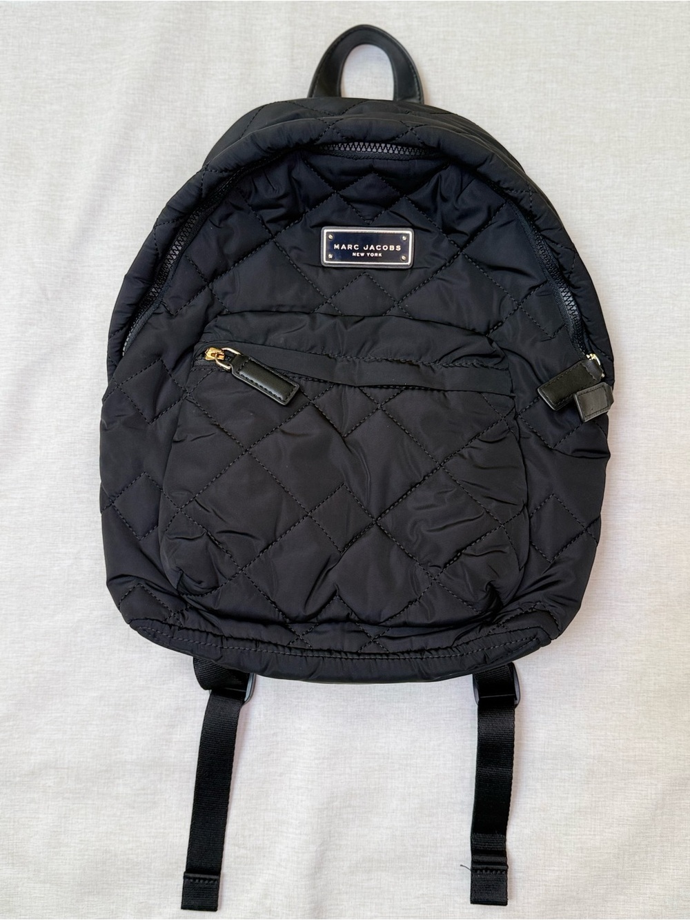 Marc Jacobs Black Quilted Nylon Mini Backpack Gold Hardware NWOT - Picture 9 of 10